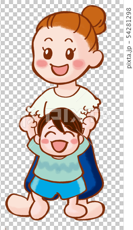 有節奏的男孩和媽媽 54281298