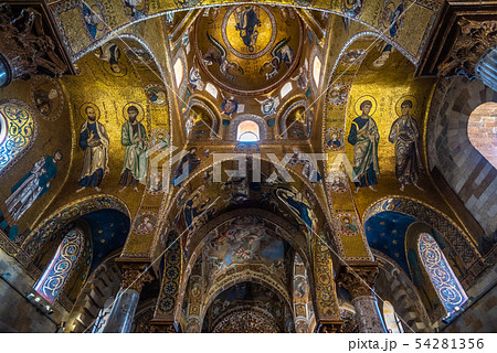 Interior of La Martorana church in Palermo Interior of La Martorana church in Palermo 54281356