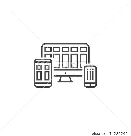 Responsive Web Design Line Icon Responsive Web Design Line Icon 54282292