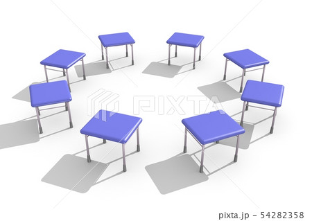 椅子 (並べた椅子 白バック) 椅子 (並べた椅子 白バック) 54282358