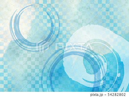 水彩風 和柄のイラスト素材