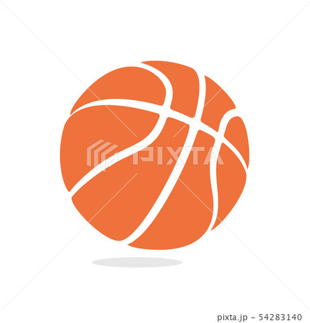 Sport icon. Basketball ball, simple flat logo template. Modern emblem for sport news or team 54283140