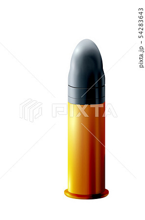 Cartridge 22 LR 3d golden, sleeve with bullet Cartridge 22 LR 3d golden, sleeve with bullet 54283643