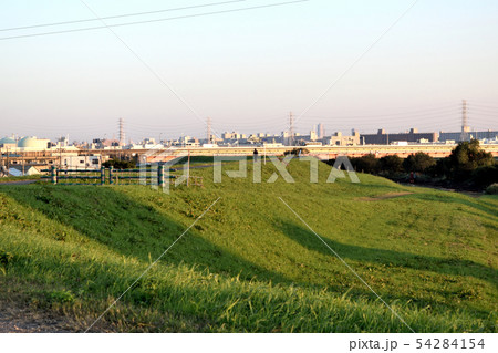 荒川河川敷 笹目橋 新河岸方面 54284154