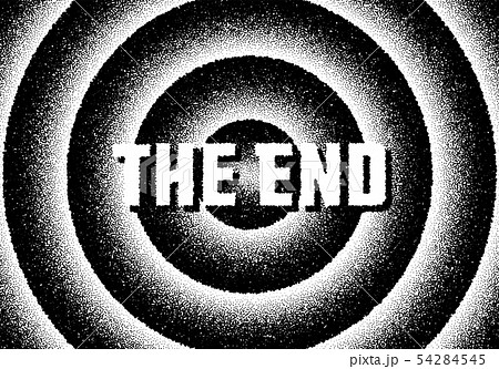 The End Movie Titles With Circles And Retro のイラスト素材