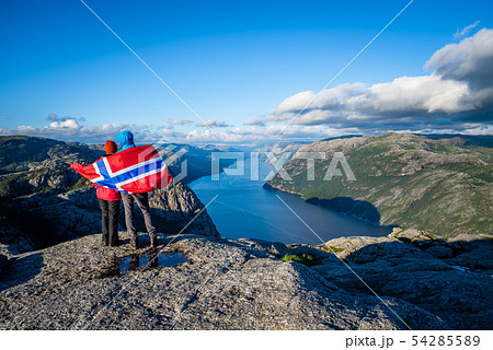 View on Lysefjord fjord from the Pathway View on Lysefjord fjord from the Pathway 54285589