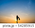 夕日シルエット 54285915