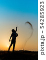 砂浜シルエット 54285923