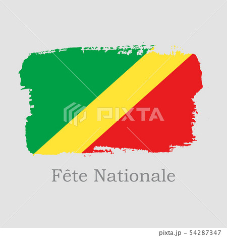 Hand draw Republic of the Congo flag Hand draw Republic of the Congo flag 54287347
