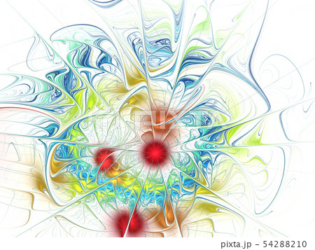 Fractal illustration of bright background with 54288210