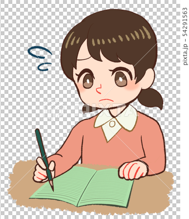 ノートをとる子ども　グリーンノート　苦手 54291563