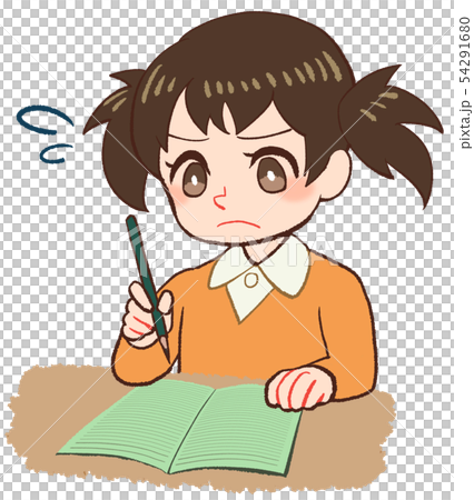 ノートをとる子ども　グリーンノート　苦手 54291680