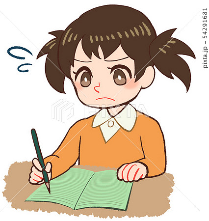 ノートをとる子ども　グリーンノート　苦手 54291681