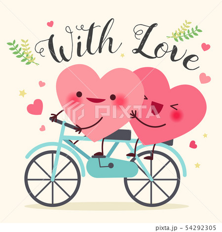 cute cartoon hearts 54292305