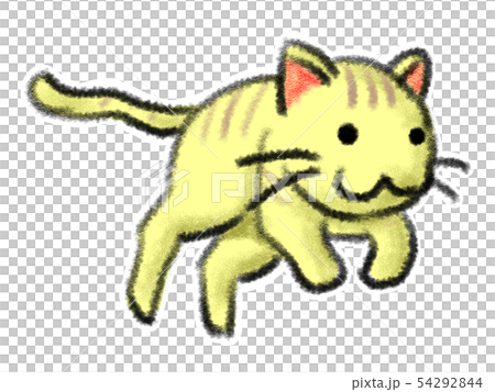 ネコ かわいい ジャンプ アイコンのイラスト素材