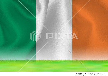 アイルランド 国旗 グランド 背景 のイラスト素材