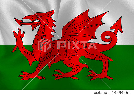 ウェールズ 国旗 グランド 背景 ウェールズ 国旗 グランド 背景 54294569