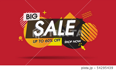 Sale banner template geometric abstract shape Sale banner template geometric abstract shape 54295439