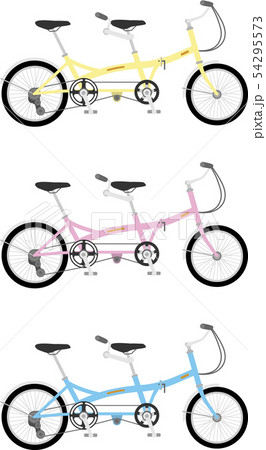 自転車4 ２人乗りのイラスト素材
