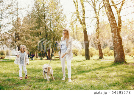 elegant mother with cute daughter elegant mother with cute daughter 54295578