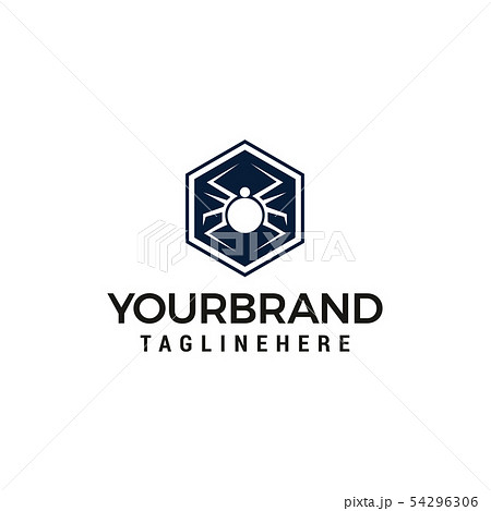hexagonal Spider Logo Design Vector template hexagonal Spider Logo Design Vector template 54296306