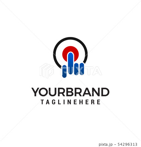 Press Red Power button Logo Template design Press Red Power button Logo Template design 54296313