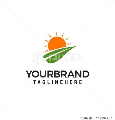 Sun nature Logo Template design 54296317
