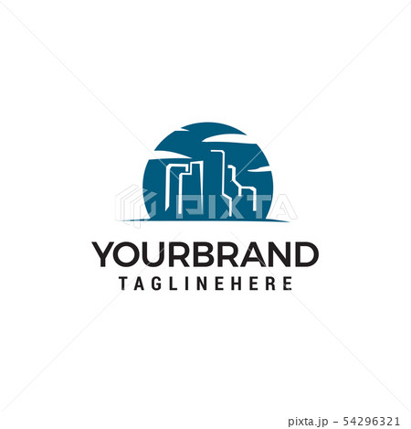 Logo the city, real estate, buildings against the Logo the city, real estate, buildings against the 54296321
