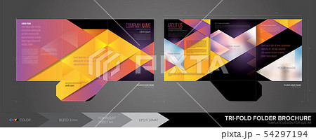 Trifold Folder Template in Vector Trifold Folder Template in Vector 54297194
