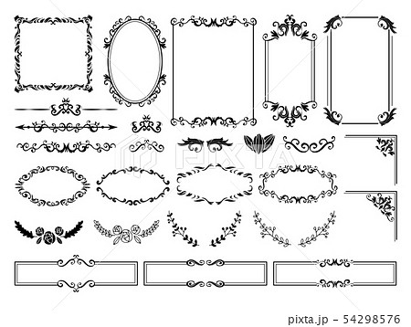 フレーム 西洋 豪華のイラスト素材