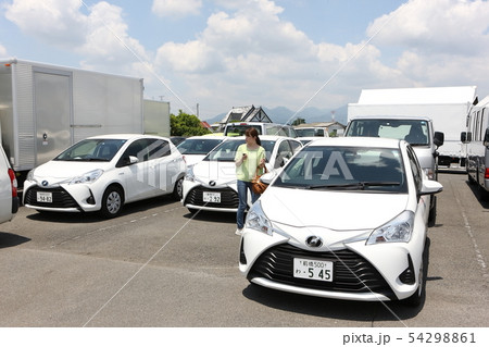 クルマを探す若い女性 54298861