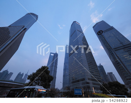 上海・浦東の高層ビル群～中銀大廈・上海環球金融中心・金茂大廈・上海中心大廈・上海国金中心 54298922