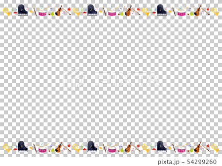 フレーム素材-秋イメージ,楽器2テク 54299260