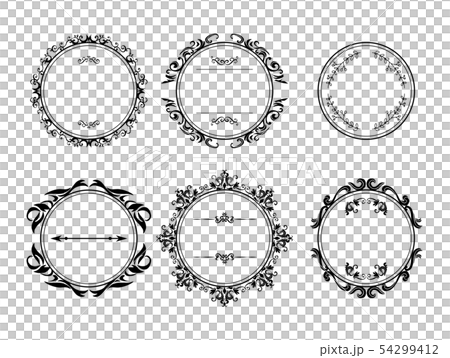 フレーム 円 西洋のイラスト素材