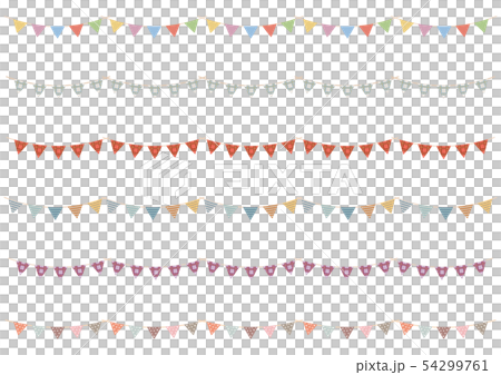 素材-秋の色合いガーランド 54299761