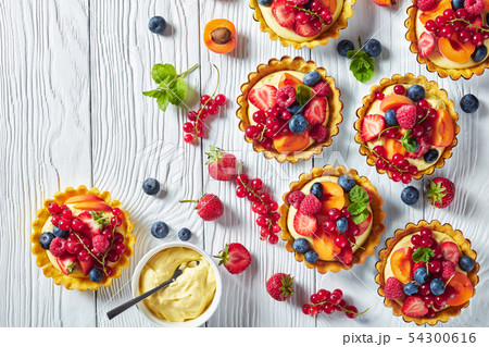 close-up of fresh summer tartls, top view 54300616