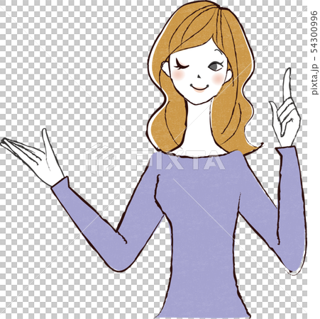 話す女性 54300996