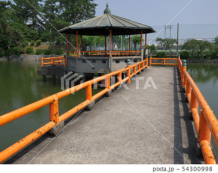 三重県桑名市：九華公園／堀橋上の風景 54300998