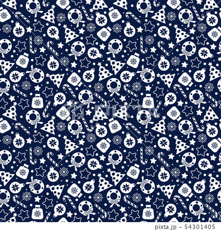 Seamless pattern of christmas texture icons  54301405