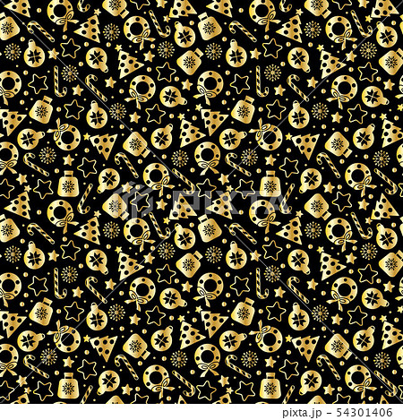 Seamless pattern of christmas texture icons 54301406