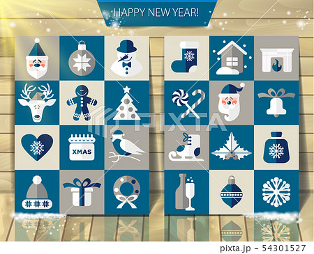 Christmas design icons set. Vector background.のイラスト素材 [54301527] - PIXTA