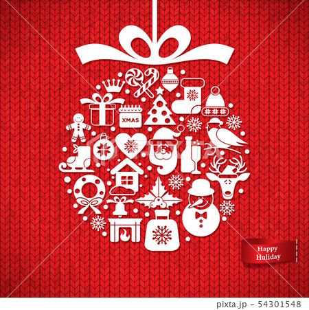 Knitting seamless pattern witch decoration xmas 54301548