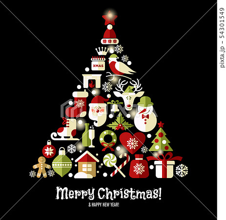 Christmas illustration. Vector set of icons. Christmas illustration. Vector set of icons. 54301549
