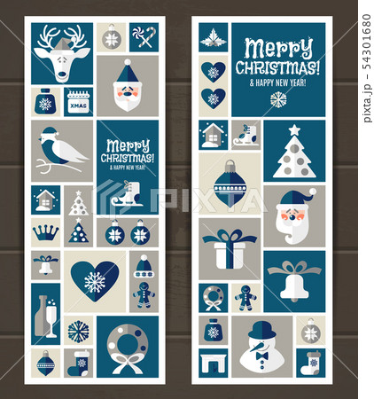 Christmas illustration. Vector set of icons. 54301680