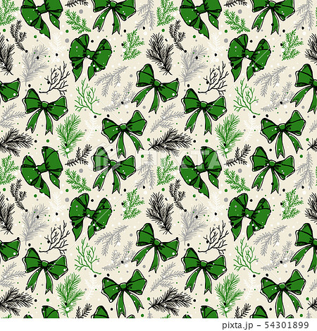 Christmas seamless pattern with christmas bows Christmas seamless pattern with christmas bows 54301899