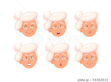 Face expressions of grandmother. 54302015