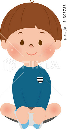 あぐらをかく男の子02 54303788