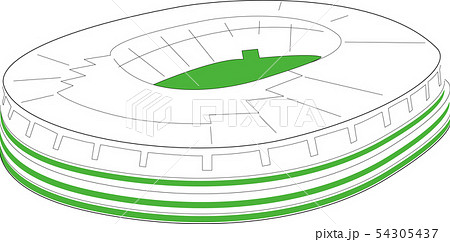 新国立競技場イメージのイラスト素材