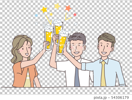 ビールとビジネスマンとOL ビールとビジネスマンとOL 54306179