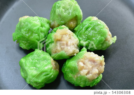 steamed Chinese jade dumpling filling shrimp steamed Chinese jade dumpling filling shrimp 54306308